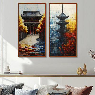 «Asakusa Kannon Temple in Tokyo I - Cityscapes», art mural 2 pièces