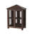 Wood Cabinet With Metal Mesh Doors And Shelf
