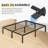 Queen Bed Frame - 14 Inch High Metal Platform Bed Frame Queen Size With Storage Space Under Bed, Heavy Duty Steel Slat Support, No Box Spring Needed, Easy Assembly