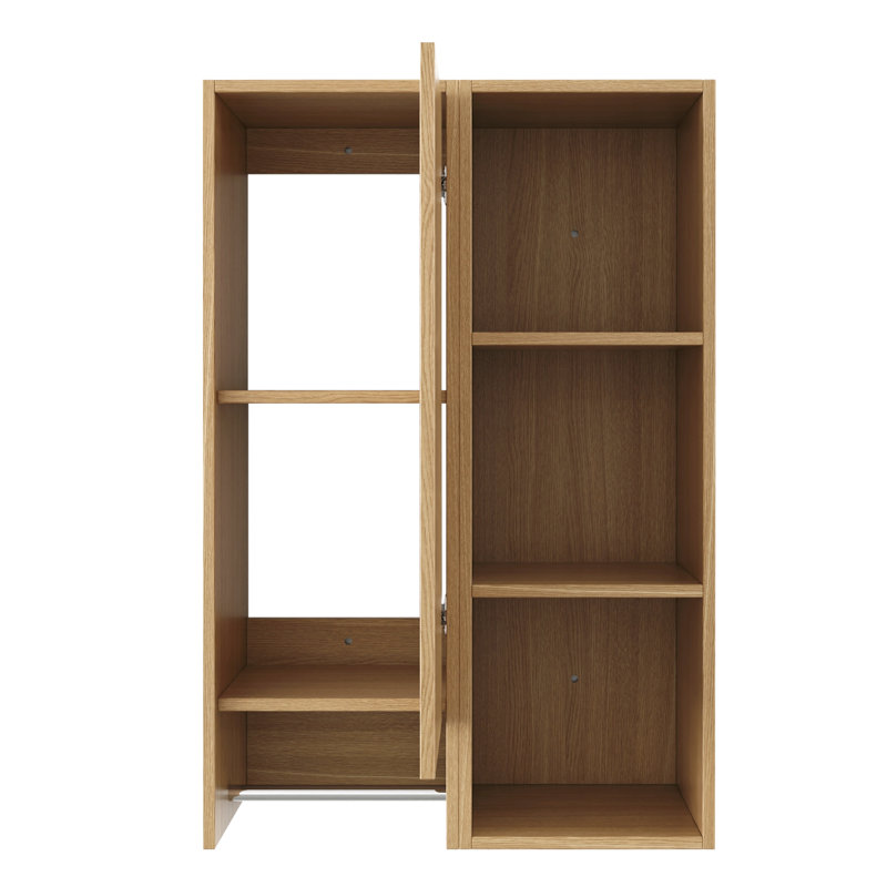 Meuble de salle de bain suspendu de 24 pouces avec 3 tablettes, Beige