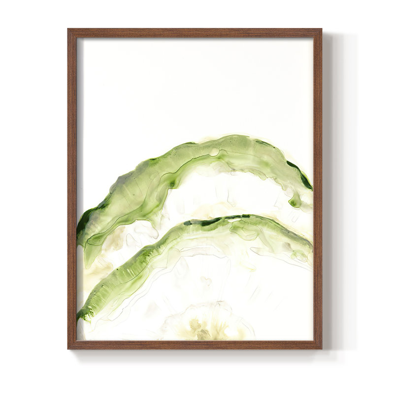 Lichen Halo II Framed Print - Solid Wood, Brown, 10" H x 8" W