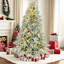 Arbre de Noël pré-éclairé enneigé-264545833
