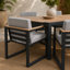 Ensemble de table de salle à manger d'extérieur 7 pièces avec chaises et coussins amovibles pour patio, cour, jardin, 7 pièces
