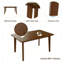 Ensemble de mobilier de salle à manger 5 pièces Minimalist Rustic-312300653