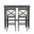 Farmhouse 48"Rectangular Wood Bar Height Dining Set Kitchen Breakfast Nook with 2 Chairs for Small Places,Gray-1061494289
