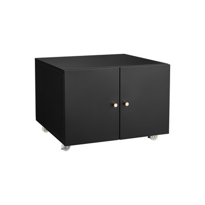 2-Door Office Copier Stand: Steel Mobile With 4 Rotatable Wheels & Easy Surface Cabinet: Smooth Movable Universal