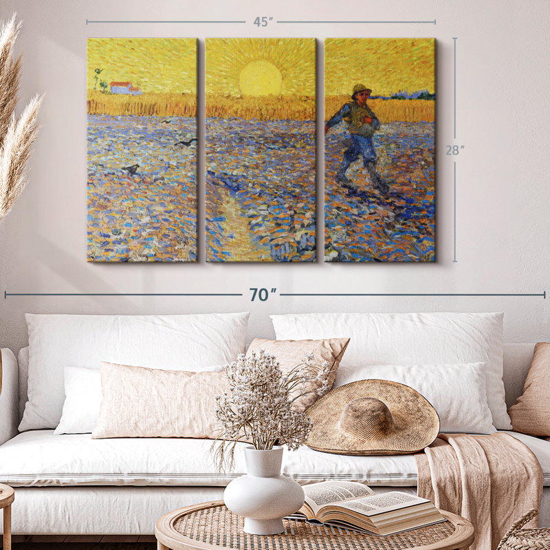 «The Sower» sur toile, H 28 po x l 45 po