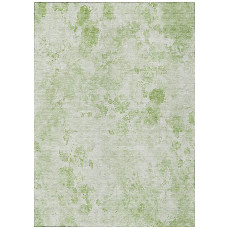 Alta Washable Floral Indoor / Outdoor Rug, Rectangle 9' x 12'