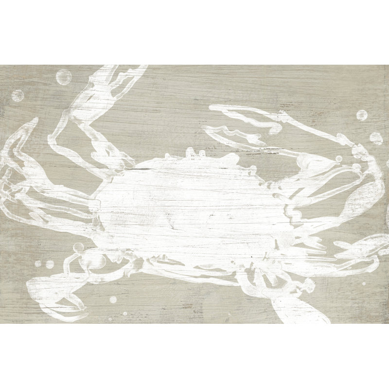 Weathered Crab II by June Erica Vess - Painting on Canvas, 51cm H x 76cm W, Wrapped Canvas
