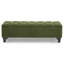 Banc repose-pieds avec rangement, surface bouclée verte, pieds en bois d'hévéa, capacité de 300 lb