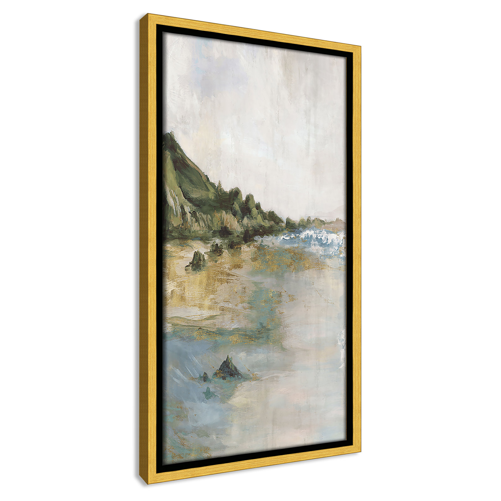 Tide’s Edge Print by , 17.5" H x 9.5" W, Gold