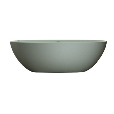 Baignoire autoportante de 59 po, couleur turquoise, surface solide et résine de pierre, non perméable, perte de chaleur lente, délicate lisse, spacieuse pour une baignoire relaxante, baignoire ergonomique au design ergonomique,