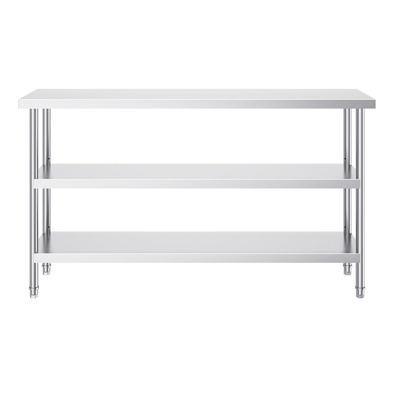 Table de préparation en acier inoxydable
