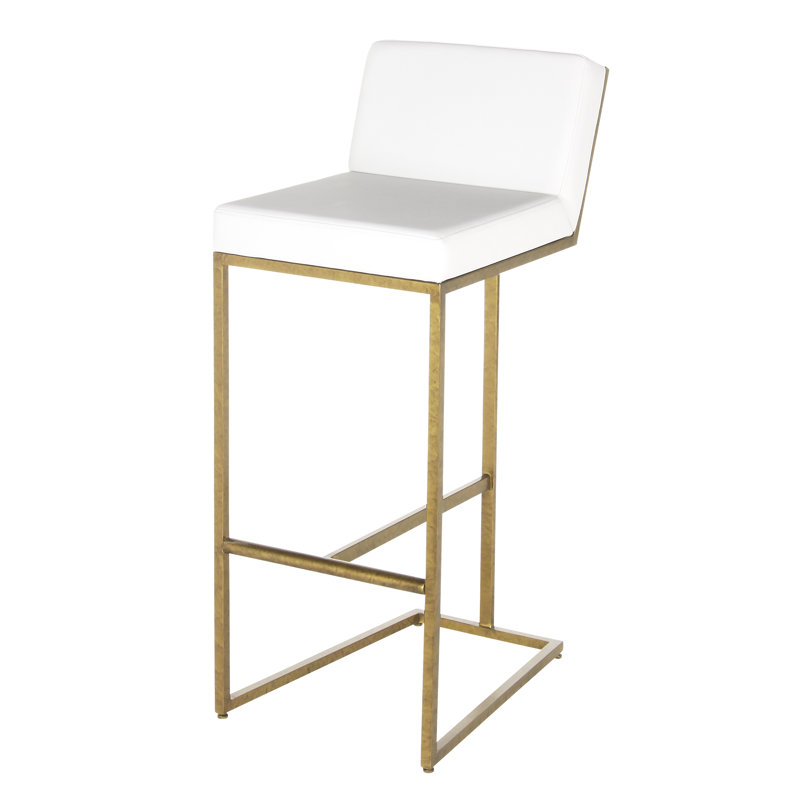Outrageous Bar Stool, Royal Gold, White