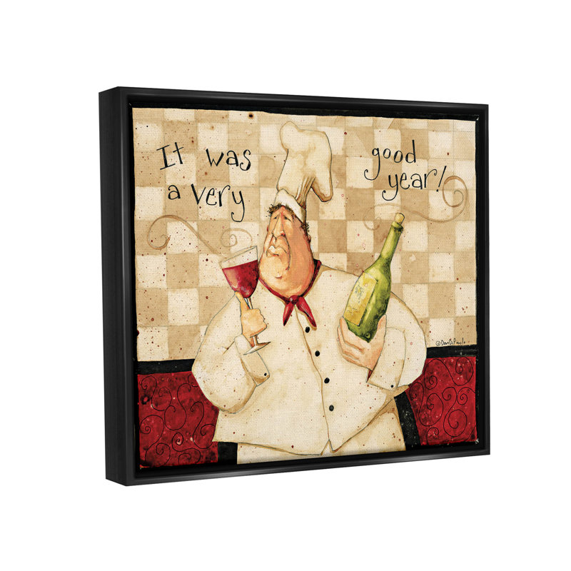 «A Very Good Year Chef Wine», art de la giclée encadrée par Dan Dipaolo, H 17 po x l 21 po x P 1,7 po