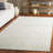 Smauel Ebony Hand Tufted Wool Cotton Solid Color Rug in Ivory-1781830925