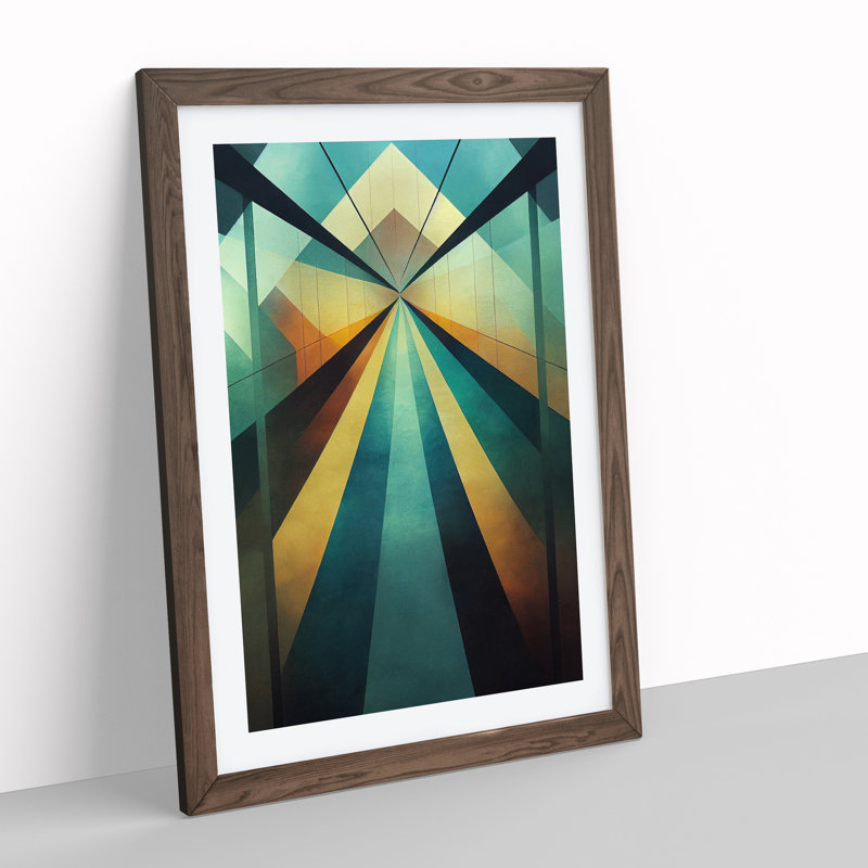 Awesome Abstract Art No.3 - Wall Art, 64cm H x 46cm W x 2cm D, Walnut Framed