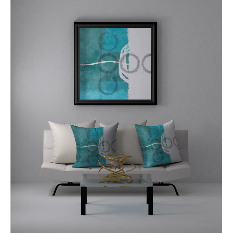 Abstract Throw Pillow, 24" H x 24" W
