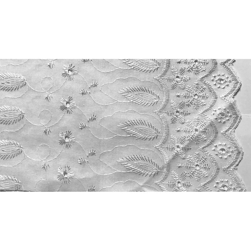 Hollander Cotton Blend Room Darkening Curtain Pair, White, 42" W x 108" L