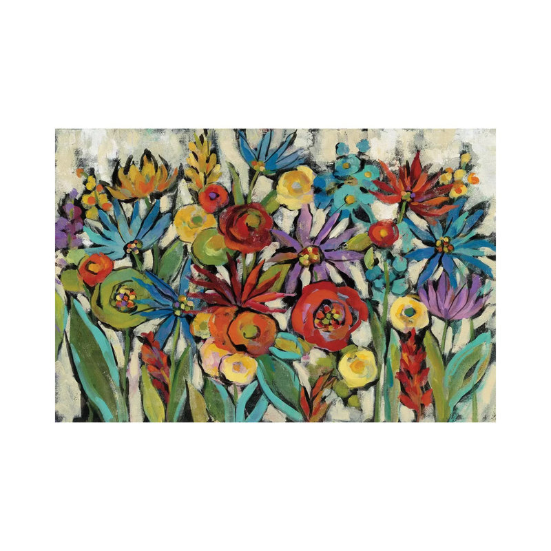 Confetti Floral I 1 Piece Wrapped Canvas Painting, 20.5cm H x 31cm W