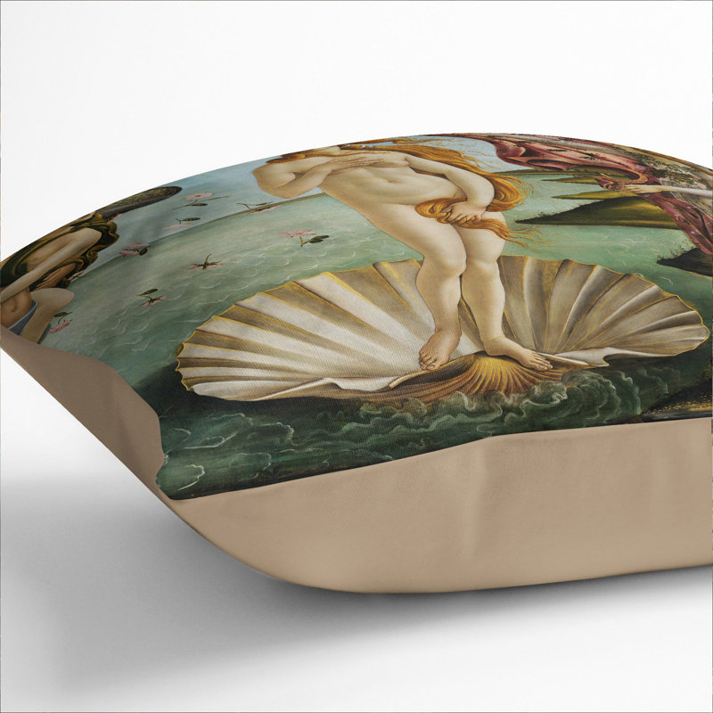 Birth of Venus Scatter Cushion, 40cm H x 40cm W x 15cm D, Stone