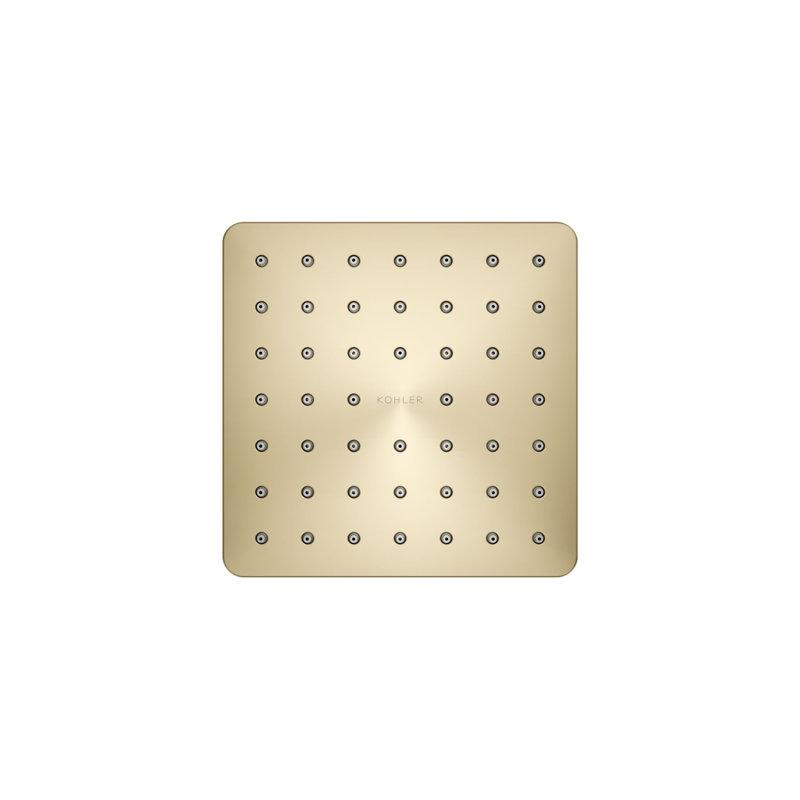 Parallel Single-Function Showerhead, Shower Head with One Spray, 1.75 GPM, Gold, Elongated