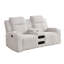 Canapé inclinable gris confortable en fausse fourrure, style moderne pour le divertissement à domicile