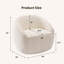 Fauteuil demi-tonneau pivotant rembourré-126445240