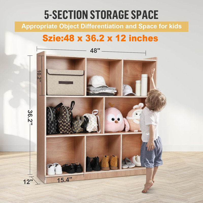 Glazed Exterior 8-Section Bookcase Classroom Storage Locker