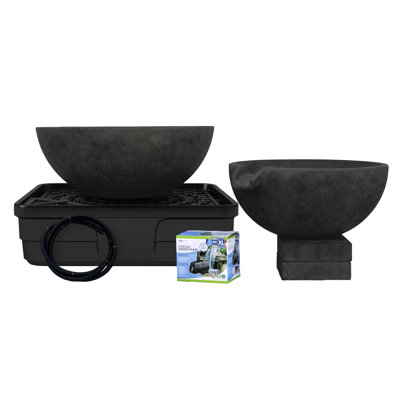 Aquasape Spillway Bowl And Basin Fountain Kit, Iron Ore, 32 Inch / 40 Inch Dia (81/102 Cm), 78426