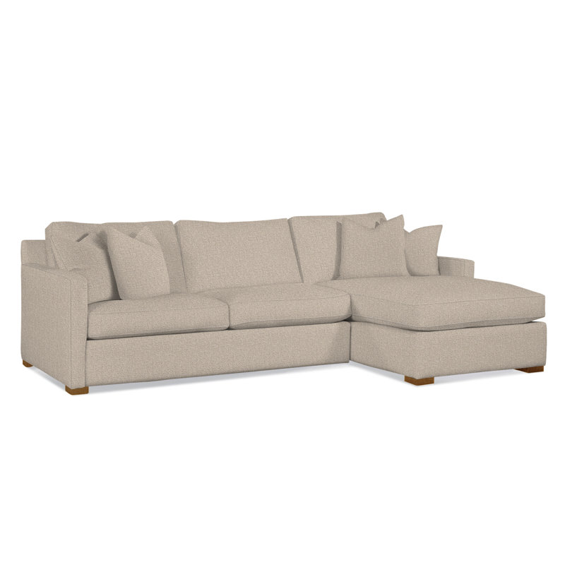 Bel-Air Upholstered Chaise Sectional, Havana, Right Hand Facing, Eggshell Crypton Performance; 0884-93