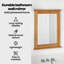 vidaXL Mirror Rectangular with Mirror VIGO Solid pine wood Bathroom Indoor-717913938