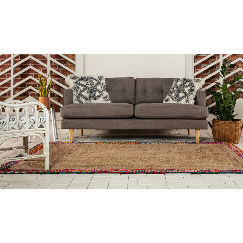 Tapis brun tressé à la main Jamal, Rectangle 9 pi x 12 pi 2 po