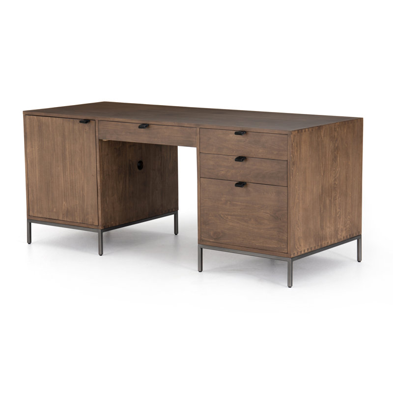 Trey Solid Wood Executive Desk, Auburn Poplar