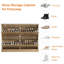 Rangement à chaussures autoportant en bois - 4 tiroirs tournants inclinables - Tablettes réglables et amovibles - Rangement à chaussures étroit et compact - parfait pour l'entrée, le couloir, le salon - chêne naturel-2074183852