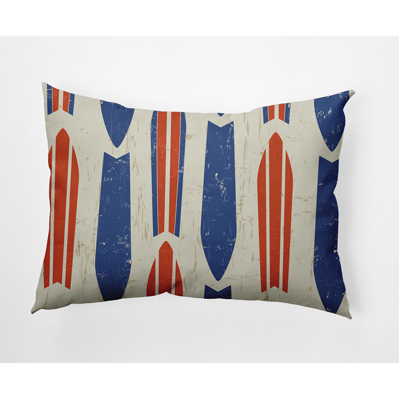 Dean Outdoor Reversible Throw Pillow, Orange