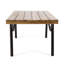 Table basse en bois de style moderne avec pieds en fer, finition l 50 po x P 23,5 po et H 18,28 po