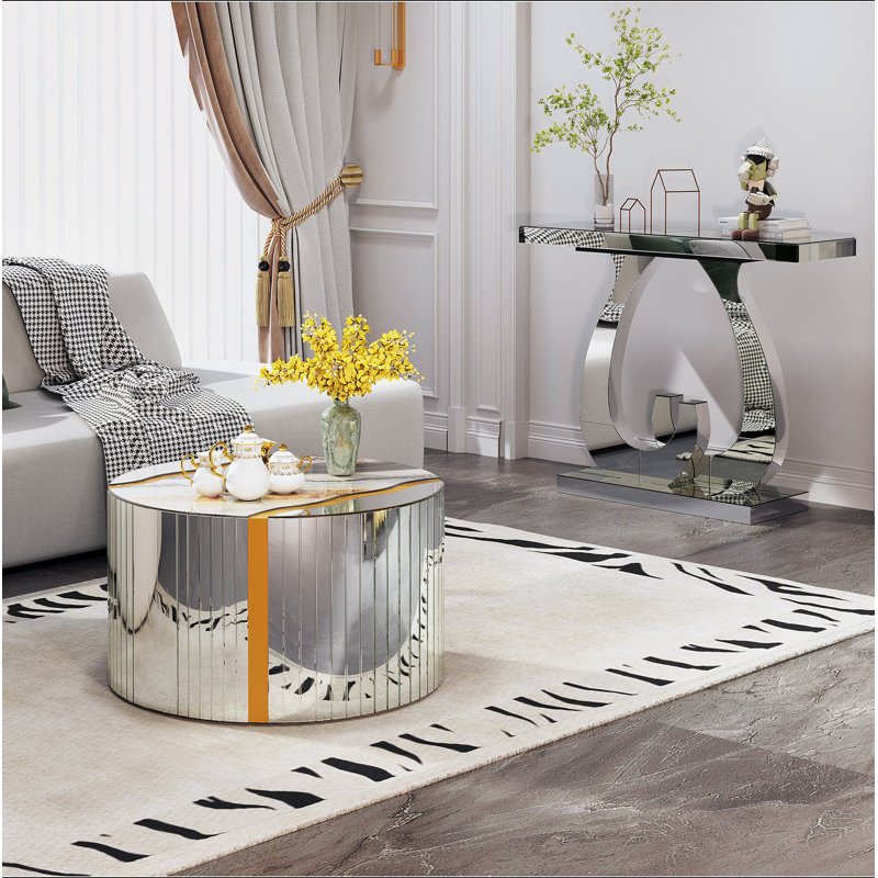 Table basse compacte en marbre