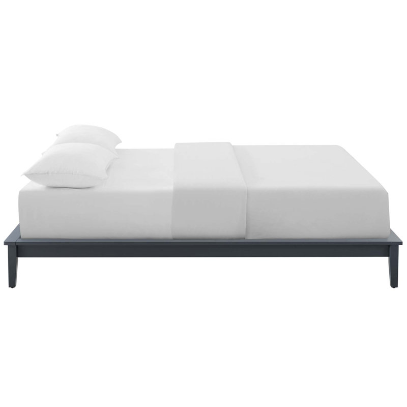 Modway Lodge Wood Platform Bed Frame, Gray, Full