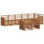  Sofa Sets Solid Acacia Wood Outdoor Sectional Garden Furniture Modern
