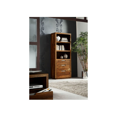 Duke 195 cm H x 78 cm W Solid Wood Standard Bookcase