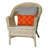Visions I Embroidered Outdoor Throw Pillow