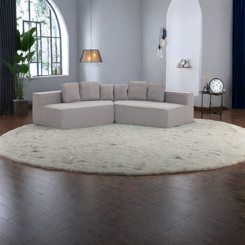 Canapés modulaires surdimensionnés, tissu en peluche, confortable moderne pour la maison