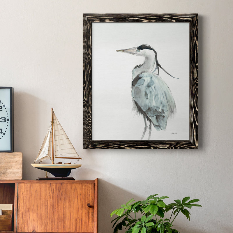 Blue Heron II, reproduction encadrée de qualité supérieure - prête à être accrochée, H 24 po x l 18 po x P 1,5 po