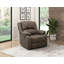 Fauteuil inclinable moderne avec accoudoirs en microfibre polie brune