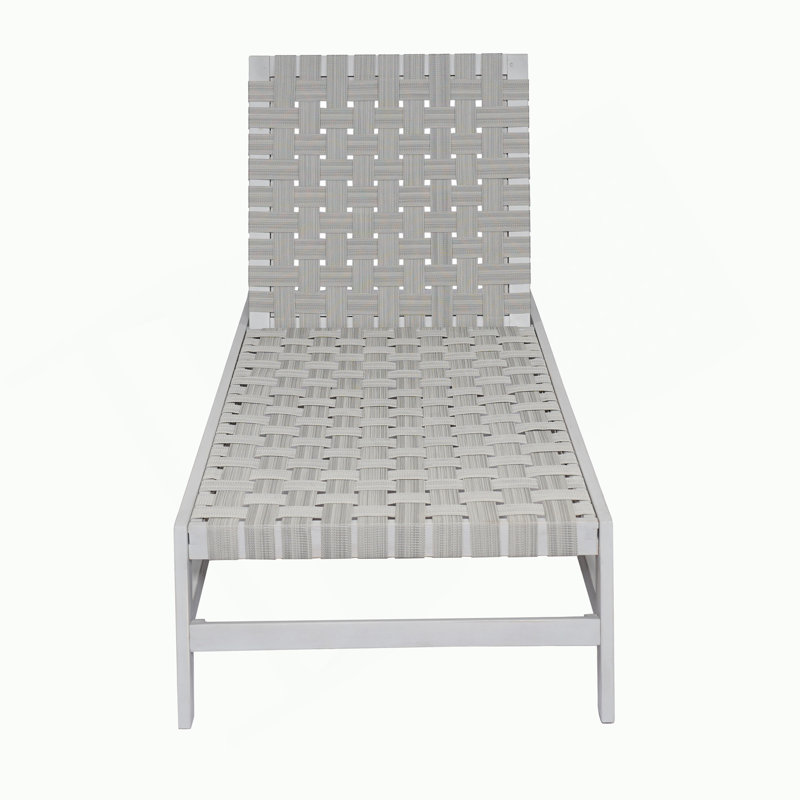 Chaise longue d'extérieur en corde, Gris/gris pâle