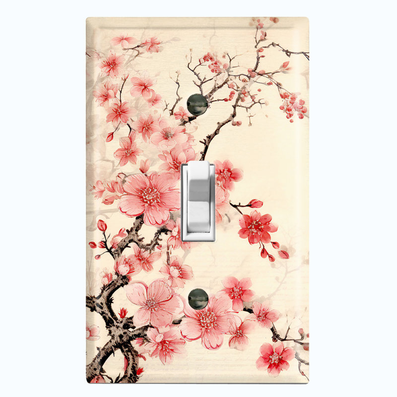 Plaque murale pour arbre de Noël rose en forme de fleur de sakura rose