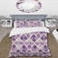Ensemble de housse de couette beige mauve Mid-Century Quatrefoil - Midcentury-109178255