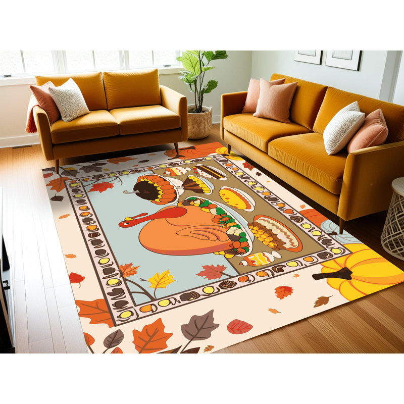Tapis de Noël East Urban Home, Rectangulaire 3 pi x 5 pi