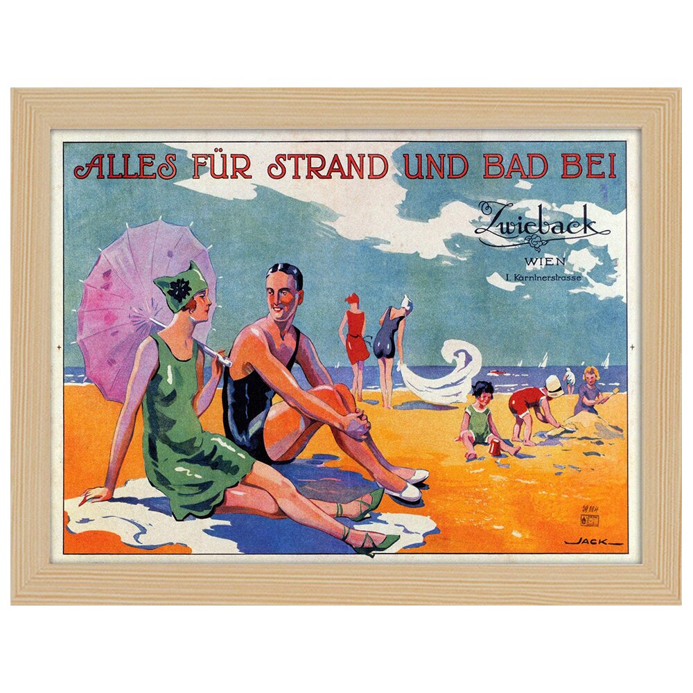 Leinwandbild Vintage Advertising Poster Zwieback - Austria